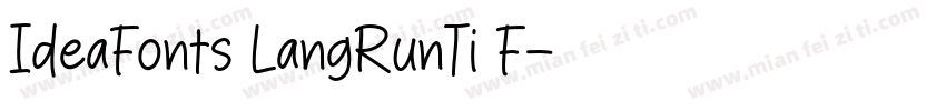 IdeaFonts LangRunTi F字体转换